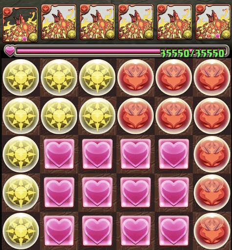 極醒火ヨグスキル使用時の盤面