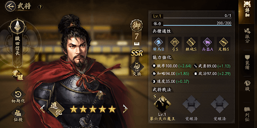 レベルよりも武将や戦法の重要度が高い