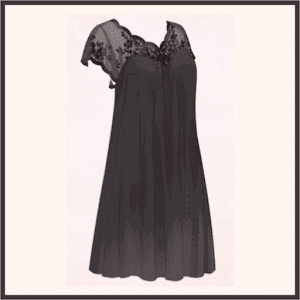 シルクのネグリジェ（黒）