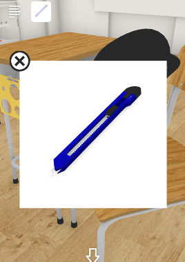 Schoolしょんぼりチャーリーと不思議な教室_カッター