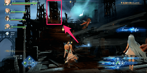 階段を登った先で橋を開通する