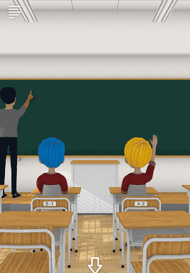 Schoolしょんぼりチャーリーと不思議な教室_生徒の挙手