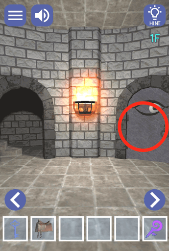 ドラゴンと魔法使いの住む塔_1階_扉を拡大する