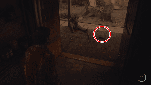 銃とフラッシュライトを回収