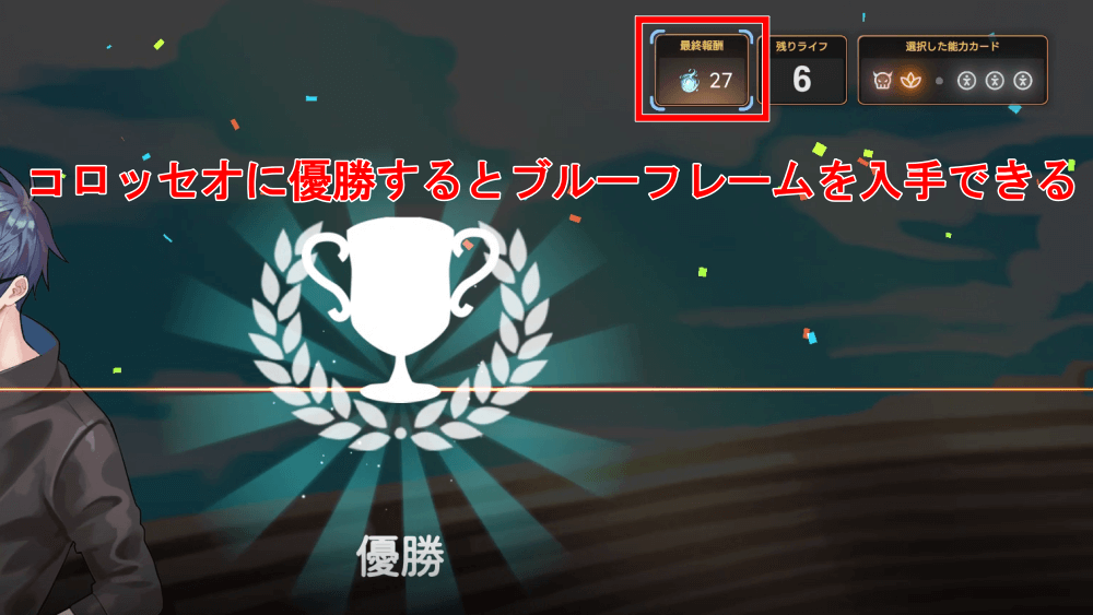 コロッセオで優勝する