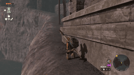 ハイラルの紋章がある扉は左右から抜ける