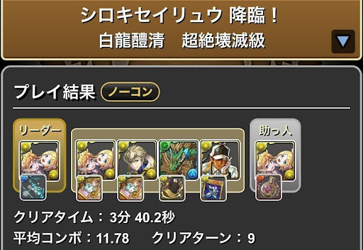 シロキセイリュウ降臨-リンレンパーティ