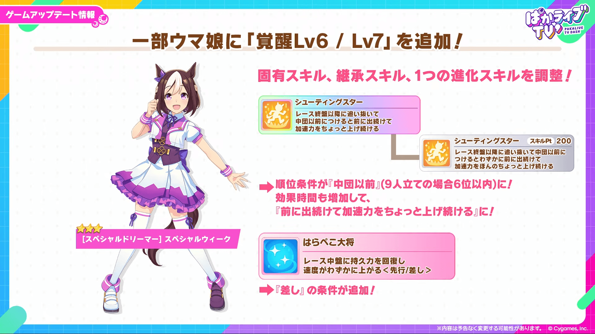 ウマ娘_固有や進化など既存スキル性能が上方修正