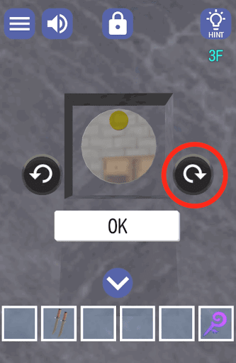 ドラゴンと魔法使いの住む塔_3階_ヒントに合うように右のスイッチをタップする