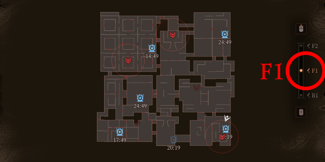 ダンジョンストーカーズ_ダンジョンが階層ごとに別れている