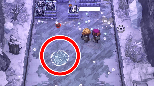 Ball x Pit_氷の床で滑らないように移動しよう