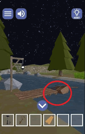 蛍の舞う星月夜_船の修理