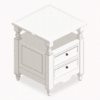 クリーム2段チェスト