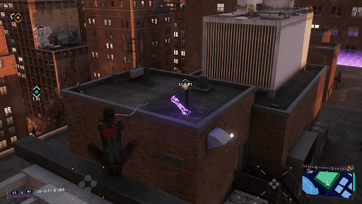 看板の上からL1＋R1でレバーを引く