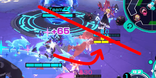 E-スフィアの外側寄りから敵を攻撃する