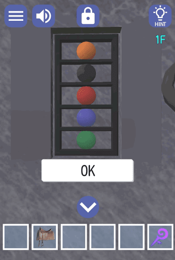 ドラゴンと魔法使いの住む塔_1階_五色のボールを確認する