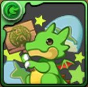 グリーンガチャドラの置物