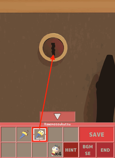 Nunukosgatherings_3階_壁の装置の前_棚_扉_鍵1を使用