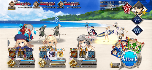 fgo-臨海合宿所（砂浜で走り込み）_バトル