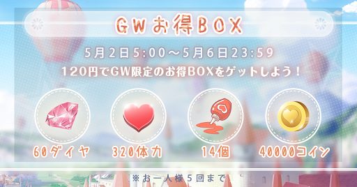 GWお得BOX発売