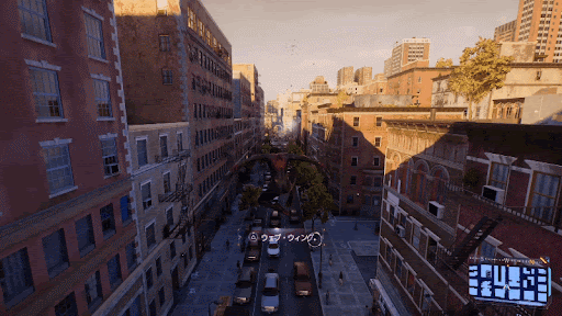 リングを通ると加速可能