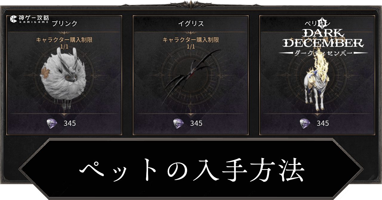ペットの入手方法