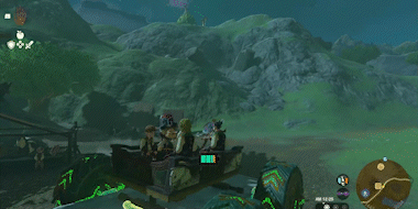 楽団を乗せ緩い坂道から大妖精の元に行く