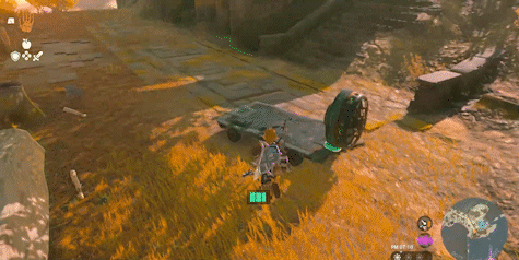 車輪で滑って進める