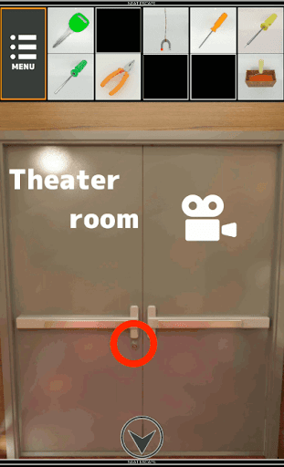 GarageHouse_鍵を使用してシアタールームの扉を開けて脱出する
