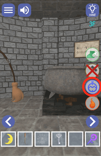 ドラゴンと魔法使いの住む塔_3階_時を止める魔法を使用する