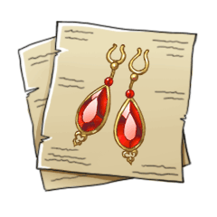 ルビーイヤリングのレシピ