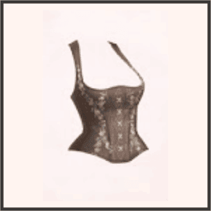 刺繍のコルセット（茶）