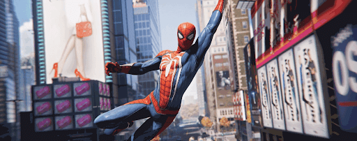 スパイダーマンPS4：ウェブスイング飛び回る