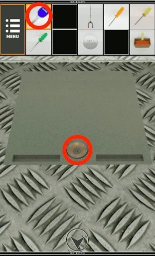 GarageHouse_鍵穴を拡大し鍵を使用する