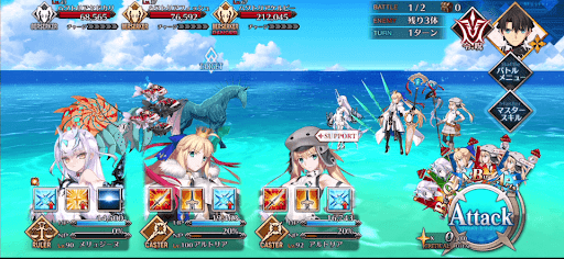 fgo-夏！うみ！水上の美女！！_バトル1