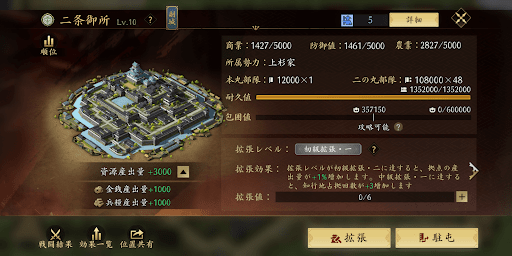 二条城の制覇を目指そう