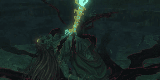 ミイラから謎の緑の力により復活