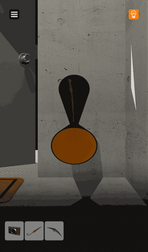 脱出ゲーム非常階段_3階_下は黄色であることを確認する