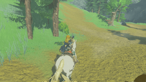 川沿いの分かれ道を左に進む