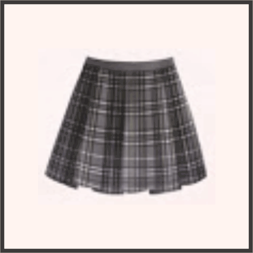 黒チェックスカート
