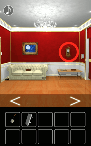 月の見える城からの脱出_時計