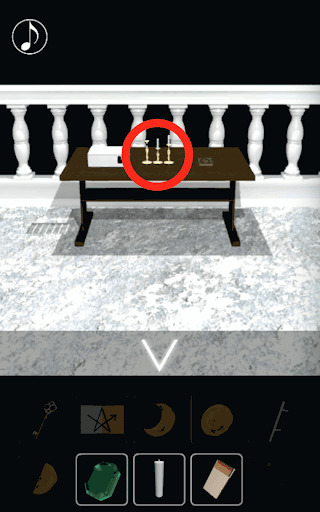 月の見える城からの脱出_ベランダの上