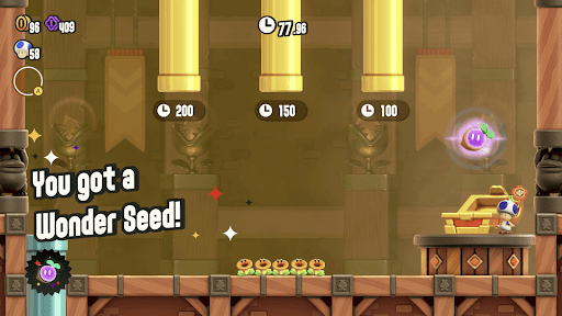 100秒以内にゴールで全回収できる