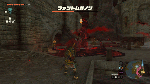 盾を構えてジャスト回避成功まで様子見