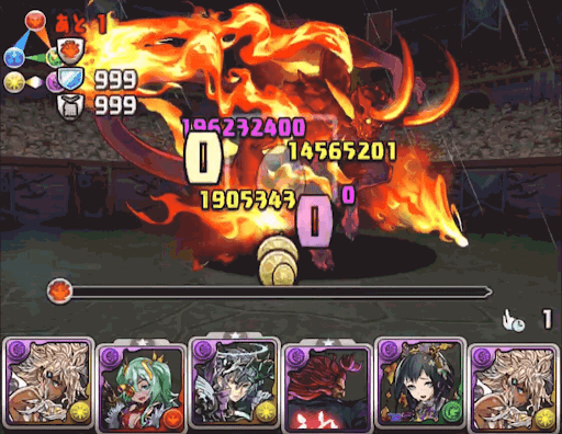 一度きり精霊王チャレンジ火-クリアパーティ