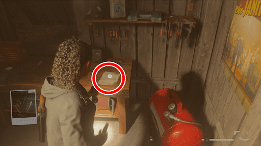 休憩所で原稿を入手