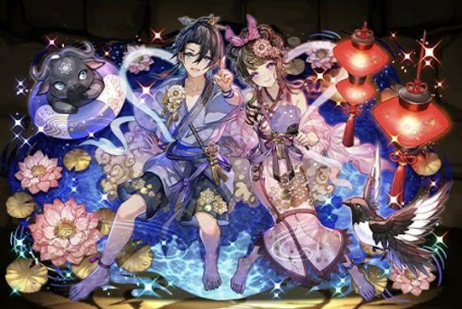 夏空の星河神・織姫＆彦星