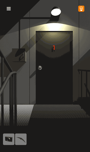 脱出ゲーム非常階段_1階_扉を開ける