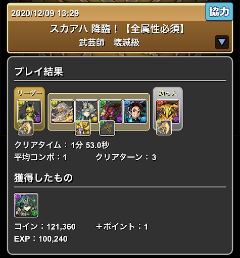 スカアハ降臨-周回パーティ