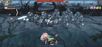 パンシローネイベントダンジョンのバトル中の画面画像